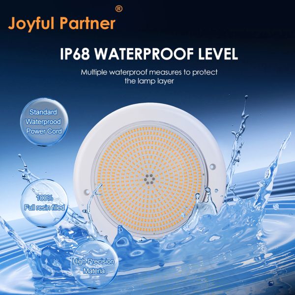 カラー アンダーウォーター LED スイミングプール 樹脂で満たされたIP68 35W AC12V リモコン PAR56 白光