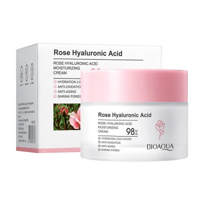 Pele de iluminação de creme de Rose Hyaluronic Acid Moisturizer Facial que aperta o creme 50g