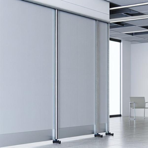 Aluminum Track Moveable Wall Partition for Soundproofing Up To 43-50dB in Commercial Spaces