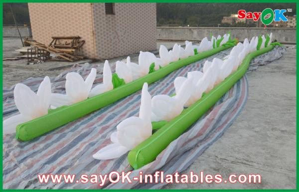 White Flower Chain Inflatable Lighting Decoration Oxford Cloth For Wedding Decoration