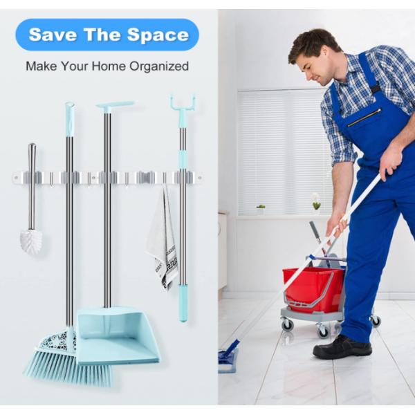 Mop нержавеющей стали держателя стены 60cm и организатор держателя веника