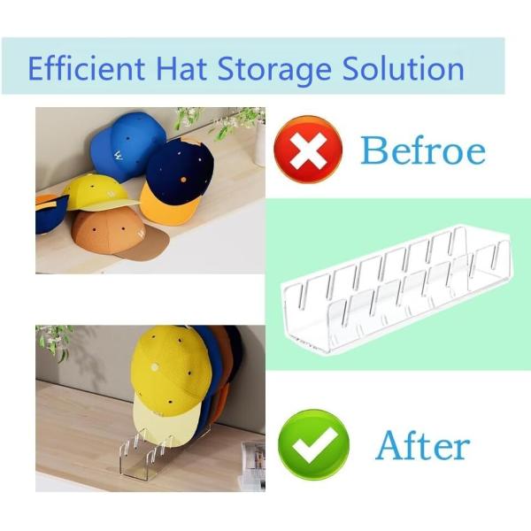 Простая установка акриловые полки для бейсбола, шапки держатель шляпы организатор