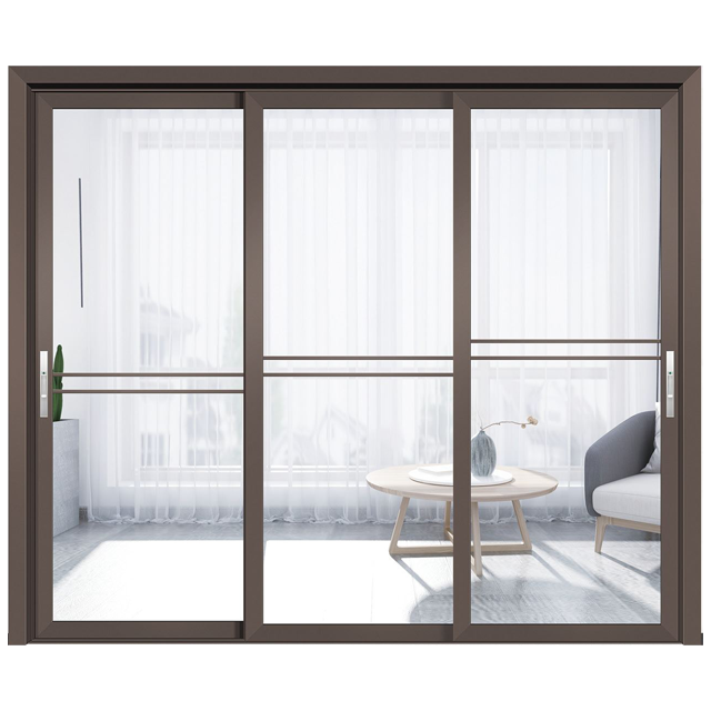 Thermal Break Aluminium Sliding Doors Internal Three Tracks With Anti mosquito Screen