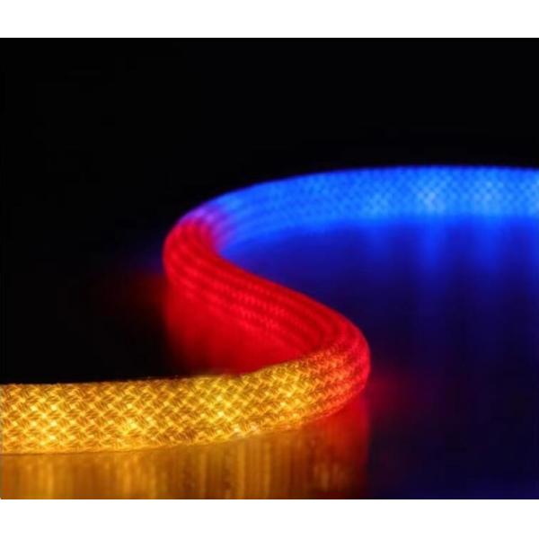 12V increíble cubierta tejida rgbw 360 grados flexible tubo blando píxel rgbic neon nen tiras de iluminación cinta