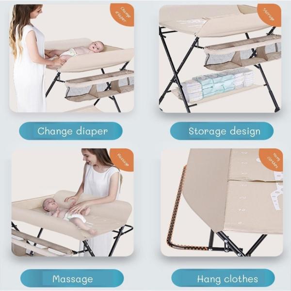 Home School Confinement Center Baby Changing Table Newborn Baby Foldable Diaper Changing Table