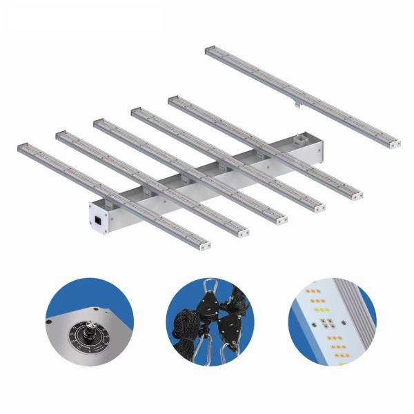 8 Barras Luzes de crescimento de aranha LED para plantas de interior 301h UV Ir Espectro completo