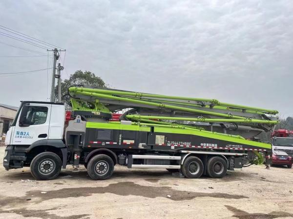 Used/second-hand 2021year Zoomlion Benz Chassis 56m Concrete Pump Truck Readymix Concrete Transport For Construction Work