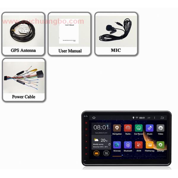 Ouchuangbo android 4.4 10.1 inch Universal car DVD gps with 1024*600 4 core AUX 3G WIFI