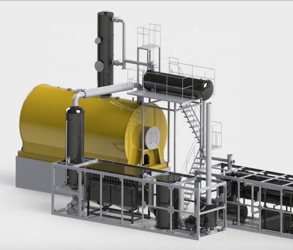 Waste Tyre Pyrolysis Oil To Diesel Distillation Equipment Used Motor Oil Recycling Plant