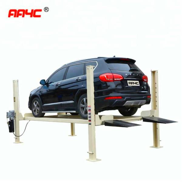 AA4C Movable 4 Post Parking Lift Vehicle Ramp Car Lifter 3.5T 4.2M Auto Care Equipments