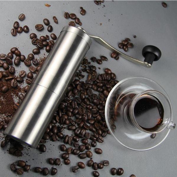 Silver 190mm 100ml 304 Stainless Steel Manual Coffee Grinder