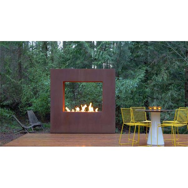 Подогревателя патио 72 дюймов камин горелки природного газа Corten свободно стоящего стальной