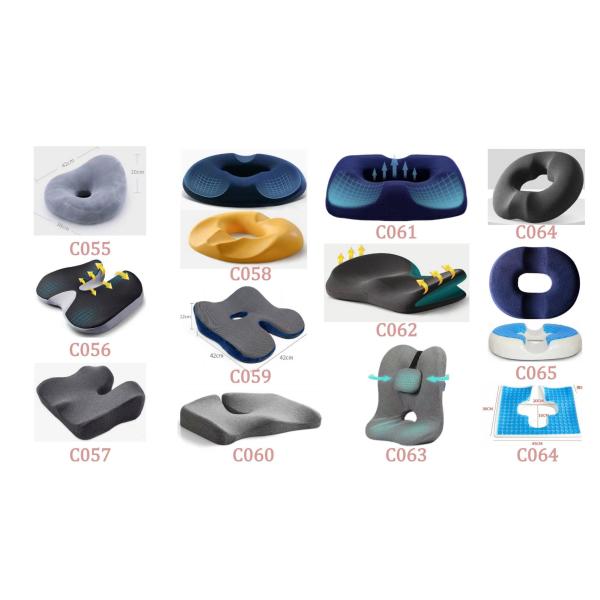 Orthopedic Donut Seat Cushion Pillow Memory Foam Relieves Tailbone Pressure for Hotel