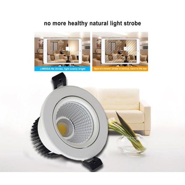 Warm White Indoor LED Downlights 7w Aluminum Lamp Body For Indoor Wall Cabinet