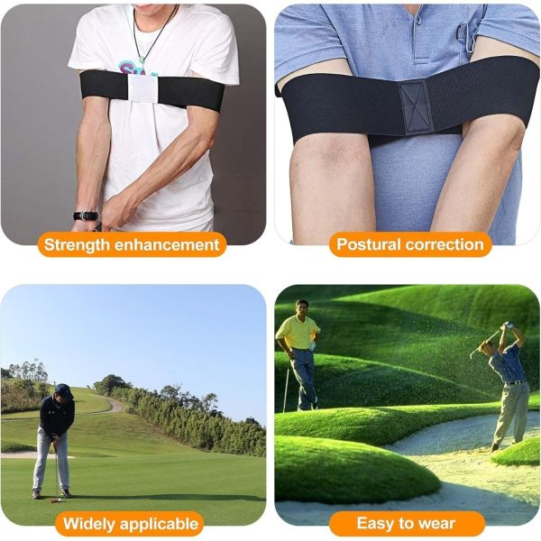 Arm Band Golf Swing Training Aid Elastic Swing Correcting Trainer Band