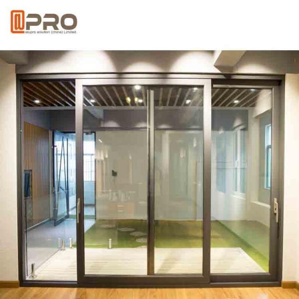 Durable Aluminium Sliding Glass Doors Anodized Surface Finishing Sliver Color pocket slide door,room sliding door cheap