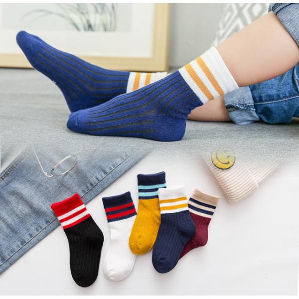 Latest style baby kids colorful socks embroidery logo comfortable cotton children socks