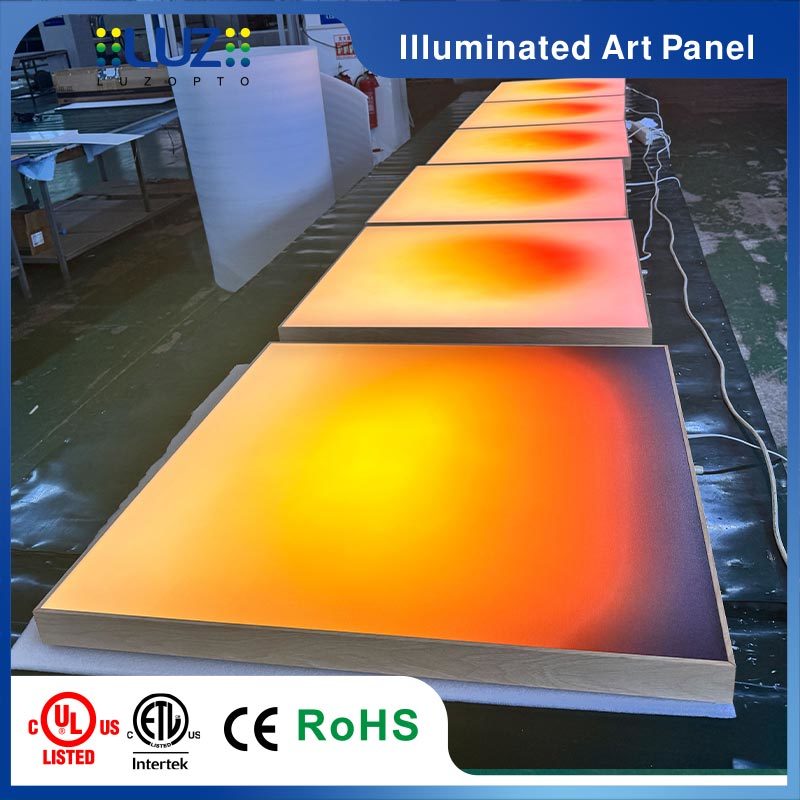 Sunset Horizon Ambient Wall Light – Smart Backlit Acrylic LED Panel