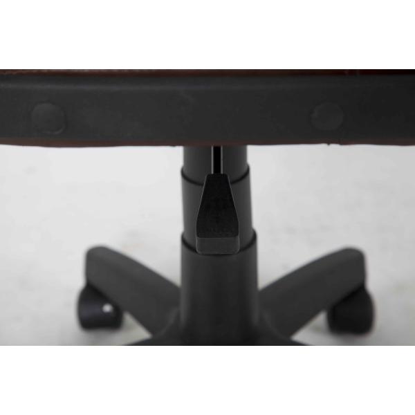 Dark Brown Leather Office Chair , Middle Back Executive Computer Chair With Nylon Armrest