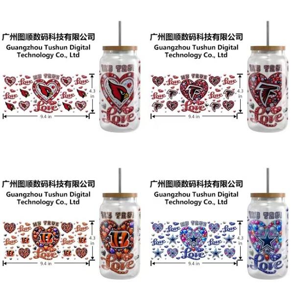 UVDTF packaging custom UV transfer stickers 16oz cup sleeve 20oz stickers DTF transfer stickers waterproof labels