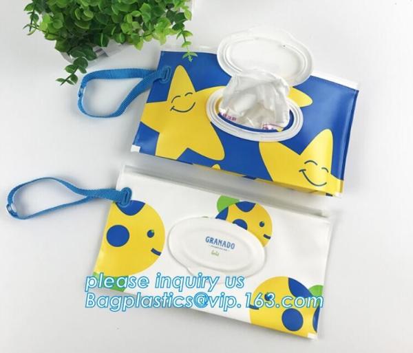 reusable wet wipe pouch dispenser for baby or personal wipes, Custom logo gravure printing side gusset EVA wet wipes org