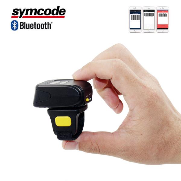 Portable Wearable Ring Barcode Scanner / Mini Barcode Reader Screen Scanning