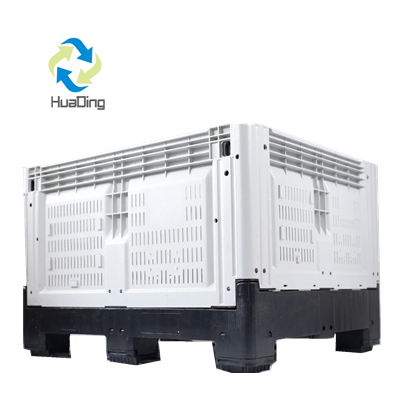 Wholesale large bulk storage box pallet  foldable plastic pallet box for fruits and vegetables