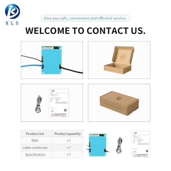 KLS Hardware BMS 10S 20A 12V 48V Batería de litio Batería de hierro de litio Fósfato Batería integrada Lifepo4 Bms