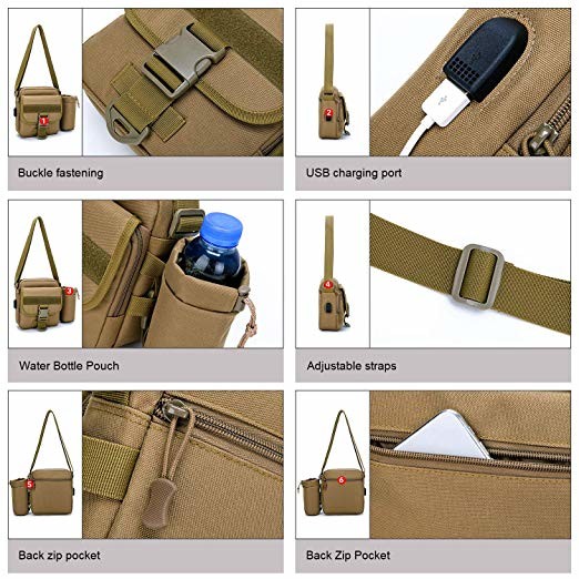 High Density Military Tactical Bag For Trekking Good Air Permeability Wear Resistant