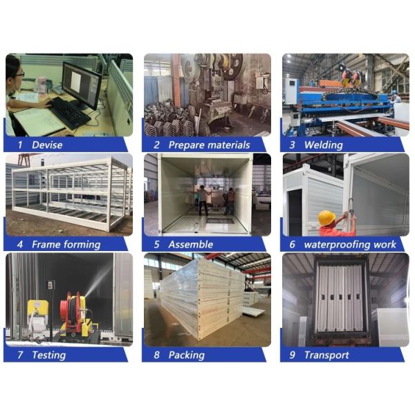20ft Prefab Folding Container House Portable Folding Modular Mobile Container Anti Wind