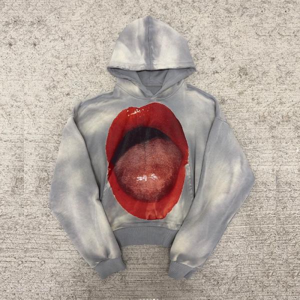 Customized Grams Streetwear Oversized Hoodie Heavyweight Acid Wash Tie Dye Hoodie