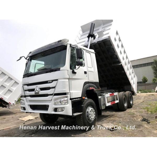 30 ton Howo 375hp 2014 Dump Second Hand Truck With New Bucket / Tyres