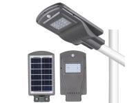 lâmpada solar integrada lente do sincronismo da parede do sensor de movimento do radar PIR da luz de rua do diodo emissor de luz 20W