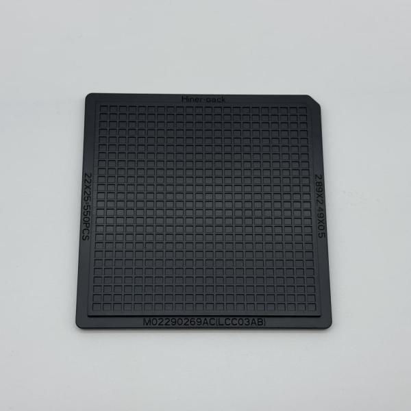 4インチブラックABSワッフルパック 立方ICチップトレイ 保存と保護機能
