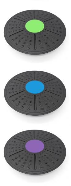BSCI Factory Custom Logo 36cm Fitness Plastic Wobble Trainer Balance Board for Body Exercise