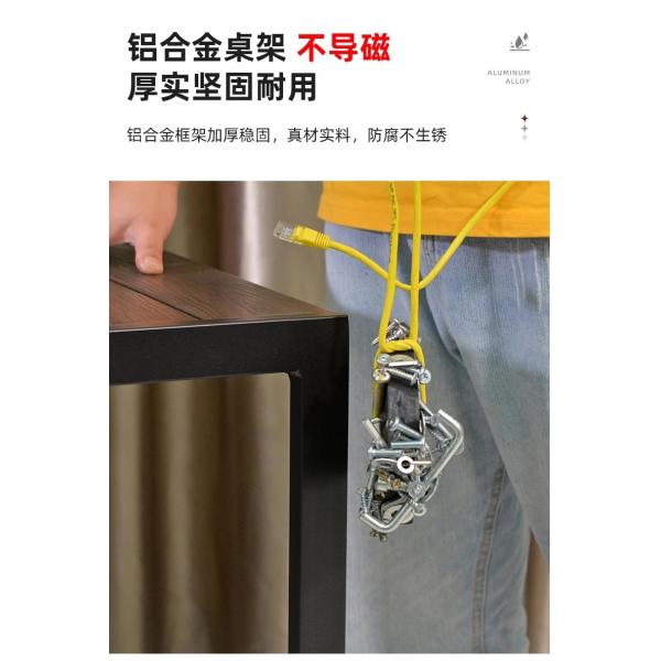 Outdoor Patio Furniture Set Weatherproof & UV-Resistant Rattan-Look Plastic Wood Composite Wood Table And Chairs For Garden Terrace Balcony Home Commercial