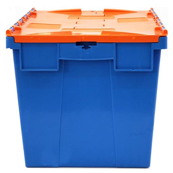 FIRST PP Logistics Nesting Tote Plastic Stackable Crate Container 67L Volume Silk Printing Logo