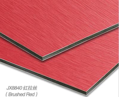 3mm ACM escovado vermelho, painel composto de alumínio