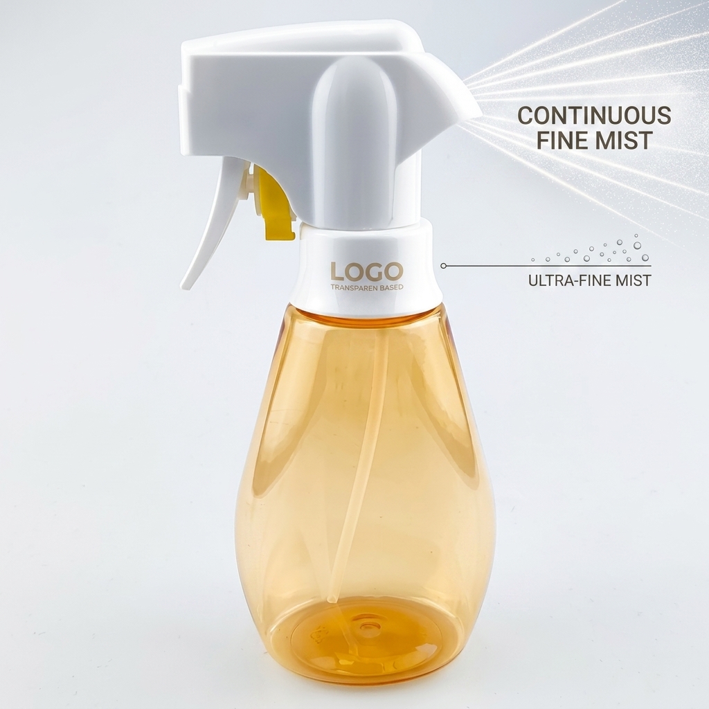 150ml Travel Size Continuous Spray Bottle Fine Mist Empty PET Plastic Refillable Cosmetic Packaging