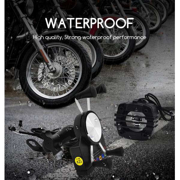 5V 2A Rechargeable Motorcycle Speakers , CE Motorbike Audio System