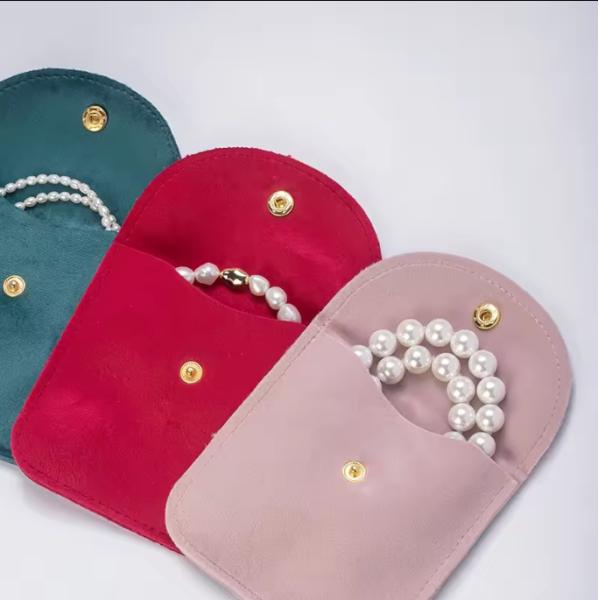 Microfiber Suede Jewelry Bags Pouch Velvet Velvet Envelope Bag For Earring Necklace Bracelet Ring