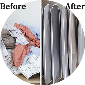 Zipper Suit Clear Garment Bags PEVA Material Dress Coat Clothing Storage