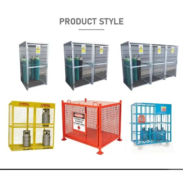 Hot Dipped Galvanized Gas Bottle Transport Cage High Security 6 Bottle Capacity