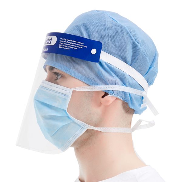 Hubei Haixin Medical Facemask Goggles Transparent PET Face Shield with Anti-Fog Eye Disposable Protective Face Masks Suppliers