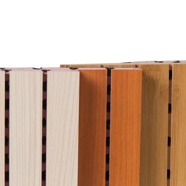 Home Cinema Audio System Sound Insulation Grooved Wood Acoustic Wall Panel