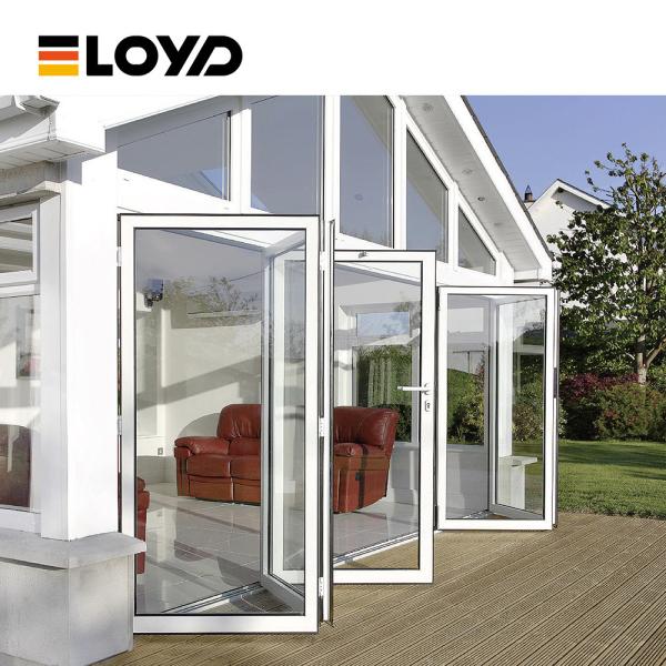 Panoramic Accordion Bi Folding Glass Doors For Balcony Partition Patio