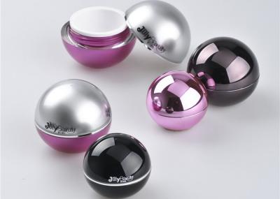 Black Plastic Jars With Lids With A Silver Lining , Jet Molding