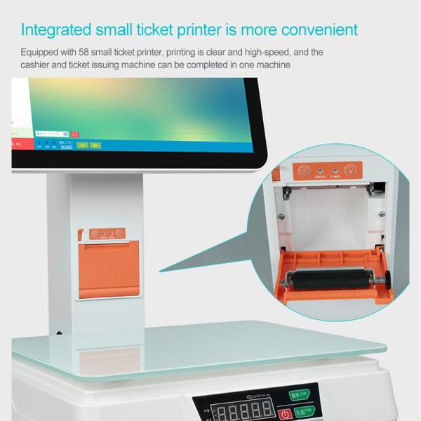 ODM Touch Screen Cash POS Machine Billing Weighing Scale With 58mm Thermal Printer