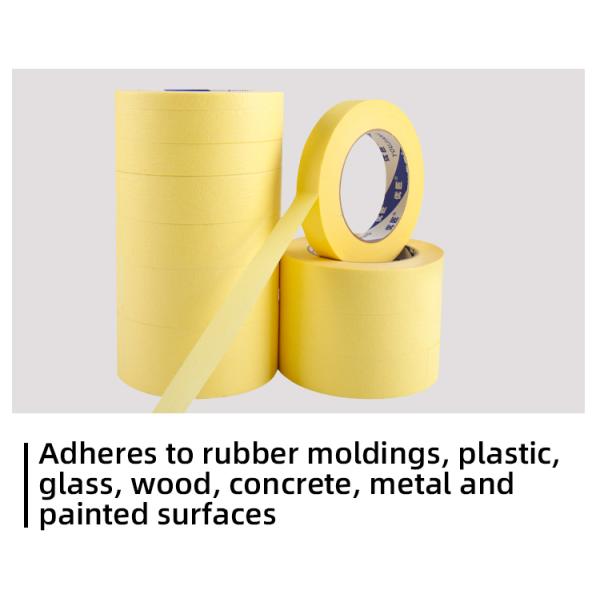 Automotive Body Shop Crepe Painters Masking Tape With 120 Degree Temperature Resistance