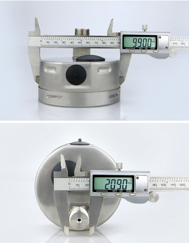 High Precision 100mm Stainless Steel Pressure Gauge 1-2500bar for Gas Pressure Measurement